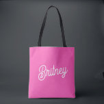 Modernes, Personalisiertes Monogramm mit Hot Pink<br><div class="desc">Die Personalisierte Monogram und Name Tote Bag sind die Einführung in die moderne Hot Pink Bag, ein lebendiges und stilvolles Accessoire für den Alltag. Diese auffällige Tasche zeichnet sich durch eine kühn rosa Farbe aus, personalisiert mit dem Monogramm und dem Namen für eine einzigartige Touch. Er ist aus hochwertigen, langlebigen...</div>