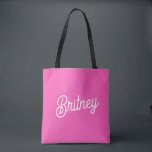 Modernes, Personalisiertes Monogramm mit Hot Pink<br><div class="desc">Die Personalisierte Monogram und Name Tote Bag sind die Einführung in die moderne Hot Pink Bag, ein lebendiges und stilvolles Accessoire für den Alltag. Diese auffällige Tasche zeichnet sich durch eine kühn rosa Farbe aus, personalisiert mit dem Monogramm und dem Namen für eine einzigartige Touch. Er ist aus hochwertigen, langlebigen...</div>