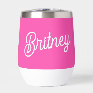 Modernes, Personalisiertes Monogramm mit Hot Pink