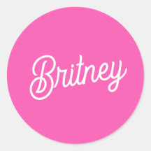 Modernes, Personalisiertes Monogramm mit Hot Pink