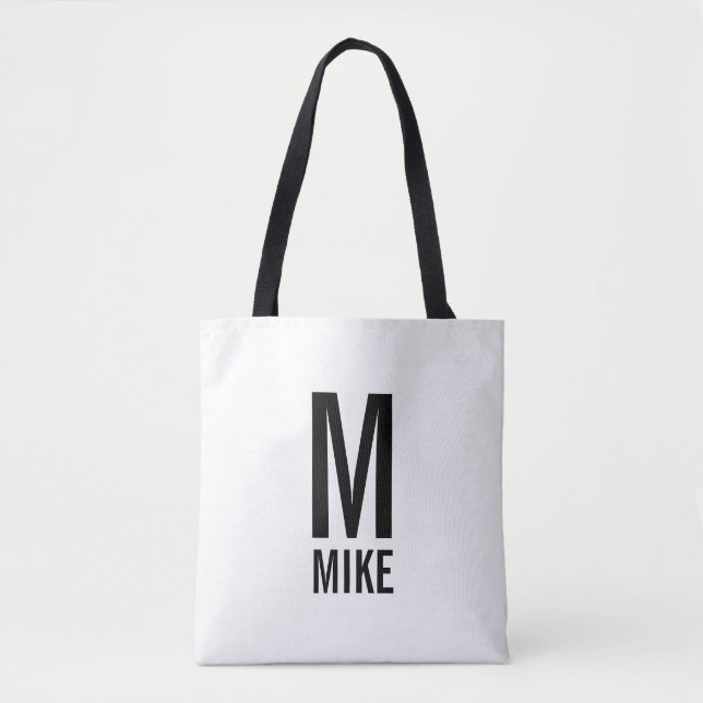 Modernes Personalisiertes Monogramm und Name (Vorderseite)