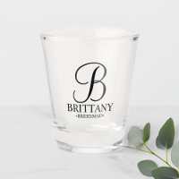 Modernes Personalisiertes Monogramm und Name Bride