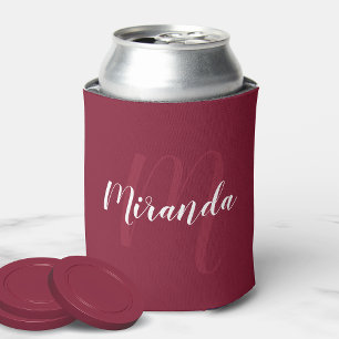 Modernes Personalisiertes Monogramm und Name Burgu Dosenkühler