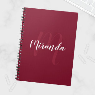 Modernes Personalisiertes Monogramm und Name Burgu Notizblock