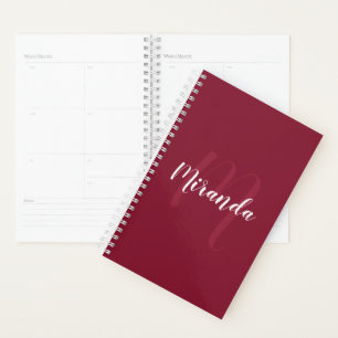 Modernes Personalisiertes Monogramm und Name Burgu Planer