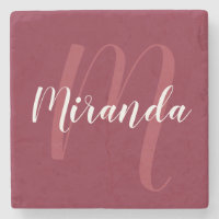 Modernes Personalisiertes Monogramm und Name Burgu