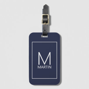 Modernes Personalisiertes Monogramm und Name Gepäc Gepäckanhänger