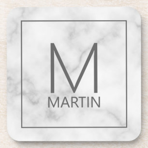 Modernes Personalisiertes Monogramm und Name Getränkeuntersetzer
