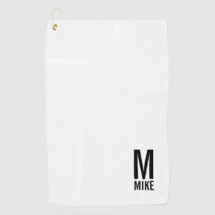 Modernes Personalisiertes Monogramm und Name Golfhandtuch
