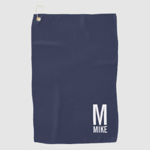 Modernes Personalisiertes Monogramm und Name Golfhandtuch