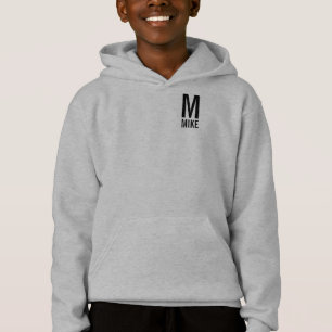 Modernes Personalisiertes Monogramm und Name Hoodie