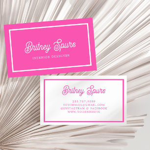 Modernes Personalisiertes Monogramm und Name Hot P Visitenkarte