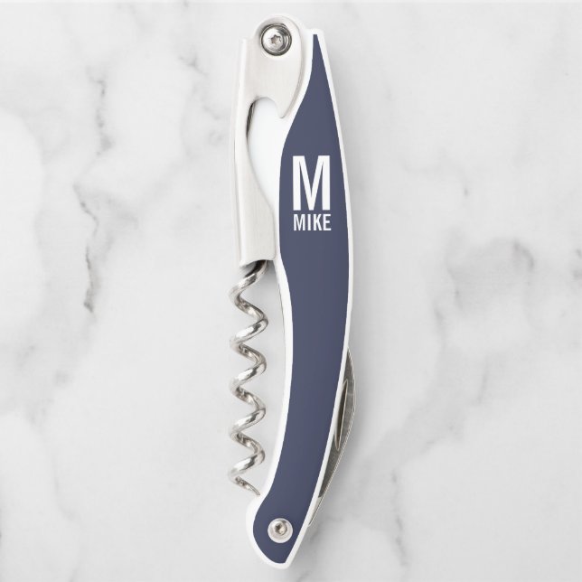 Modernes Personalisiertes Monogramm und Name Kelln Kellnermesser (Vorderseite)