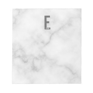 Modernes, Personalisiertes Monogramm und Name Note Notizblock