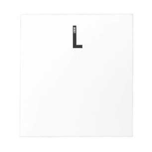 Modernes, Personalisiertes Monogramm und Name Note Notizblock