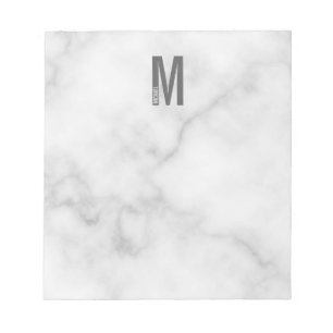 Modernes, Personalisiertes Monogramm und Name Note Notizblock