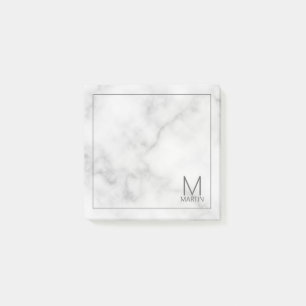 Modernes Personalisiertes Monogramm und Name Notep Post-it Klebezettel