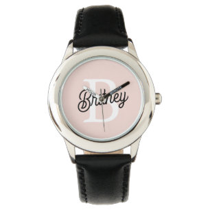 Modernes Personalisiertes Monogramm und Name Paste Armbanduhr