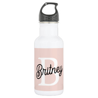Modernes Personalisiertes Monogramm und Name Paste Edelstahlflasche