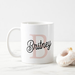 Modernes Personalisiertes Monogramm und Name Paste Kaffeetasse