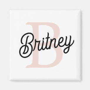 Modernes Personalisiertes Monogramm und Name Paste Magnet