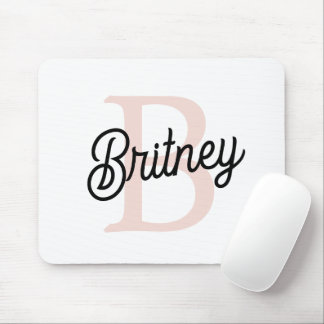 Modernes Personalisiertes Monogramm und Name Paste Mousepad