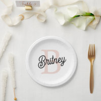 Modernes Personalisiertes Monogramm und Name Paste
