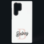 Modernes Personalisiertes Monogramm und Name Paste Samsung Galaxy Hülle<br><div class="desc">Mit dem neuen Samsung SGH-X500 präsentiert Samsung sein Personalisiertes Monogramm und Name Pastel Pink mit dem neuen Samsung SGH-X22 Ultra Gehäuse. Dieses elegante Gehäuse ist in einem sanften Pastellrosa-Design gehalten und mit Ihrem Monogramm und Namen personalisiert. Es bietet eine einzigartige und elegante Touch für Ihr Handy. Das Gerät ist so...</div>