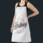 Modernes Personalisiertes Monogramm und Name Paste Schürze<br><div class="desc">Die moderne Personalisierte Monogram und Name Pastel Pink Schürze, eine stilvolle und funktionale Ergänzung Ihrer Küche oder als nachdenkliches Geschenk. Diese Schürze zeichnet sich durch ein zeitgenössisches Design in sanften Pastellrosa aus, personalisiert mit Ihrem Monogramm und Namen, und fügt eine Touch von Eleganz und Einzigartigkeit hinzu. Ideal für das Kochen,...</div>