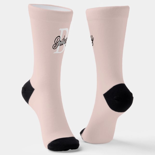 Modernes Personalisiertes Monogramm und Name Paste Socken (Gewinkelt)