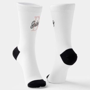 Modernes Personalisiertes Monogramm und Name Paste Socken