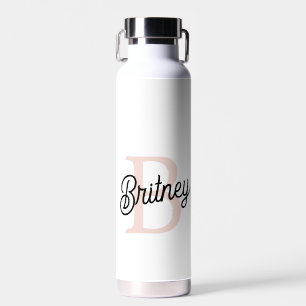 Modernes Personalisiertes Monogramm und Name Paste Trinkflasche