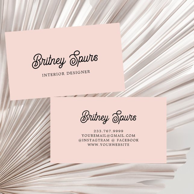 Modernes Personalisiertes Monogramm und Name Paste Visitenkarte (Von Creator hochgeladen)