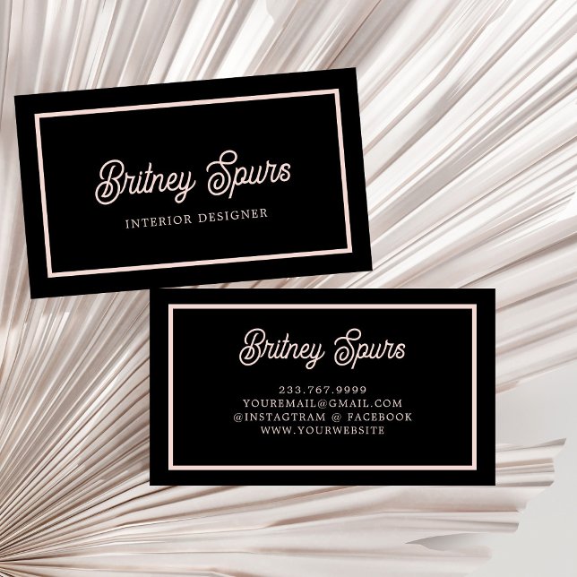 Modernes Personalisiertes Monogramm und Name Paste Visitenkarte (Von Creator hochgeladen)