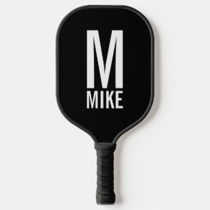 Modernes Personalisiertes Monogramm und Name Pickleball Schläger