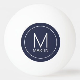 Modernes Personalisiertes Monogramm und Name Ping Tischtennisball