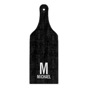 Modernes Personalisiertes Monogramm und Name Schneidebrett