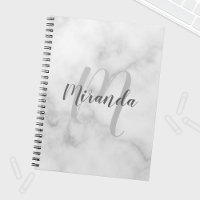 Modernes Personalisiertes Monogramm und Name Weiße