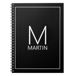 Modernes Personalisiertes Monogramm- und NamensNot Notizblock