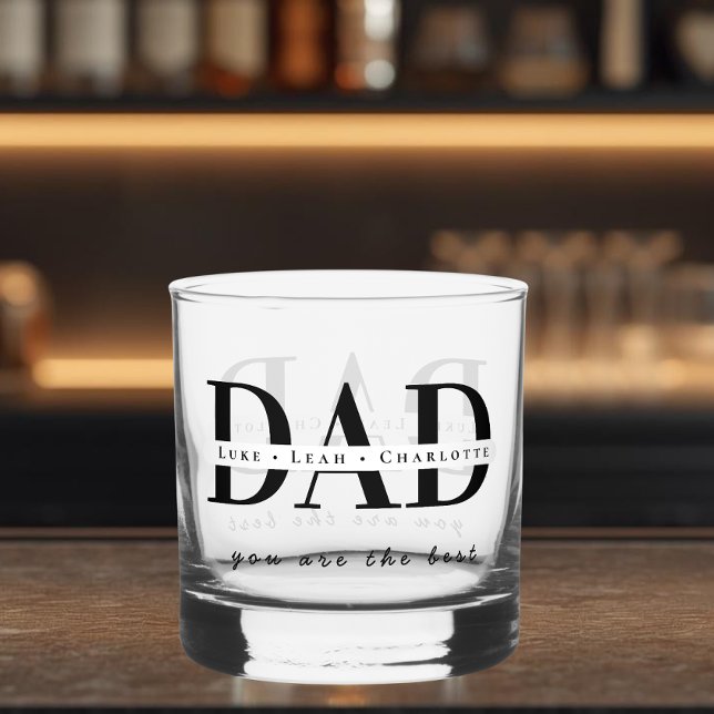 Modernes personalisiertes VATER Whiskyglas (Von Creator hochgeladen)
