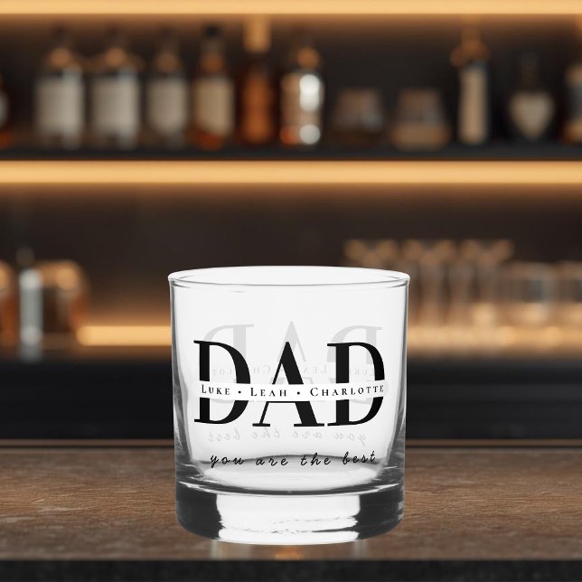 Modernes personalisiertes VATER Whiskyglas (Von Creator hochgeladen)