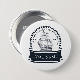 Modernes Personalisiertes Wasserschiff Button