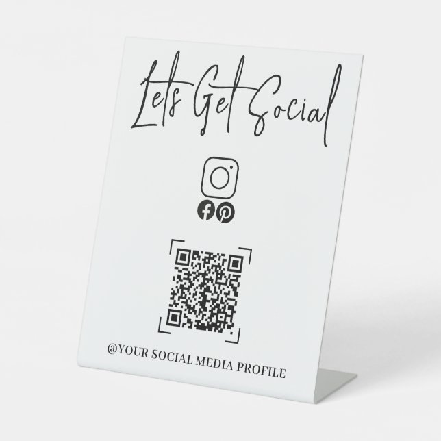 Modernes Personalisiertes Wifi QR-Kennwortbüro Sockelschild (Vorderseite)