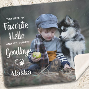Modernes Pet Memorial Personalisiert Dog Foto Sherpadecke
