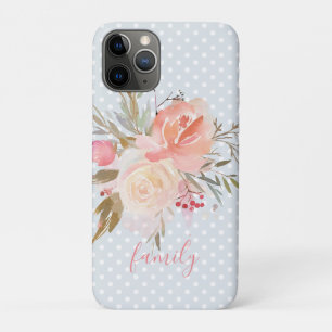Modernes Pfirsich und rosa Blütenfarben Case-Mate iPhone Hülle