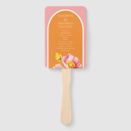 Modernes Pfirsichrosa-Orangenpfeifenprogramm Fächer