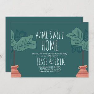 Modernes Pflanze Fiddle Feigenbaum Party Einladung