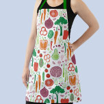 Modernes Pflanzenmuster Schürze<br><div class="desc">Mit einem modernen Muster aus vielen köstlichen Gemüsesorten für Ihren Lieblings-Koch oder Gärtner. Originelle Kunst von Nic Squirrell.</div>