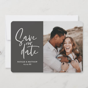 Modernes photographisches Blumenwedding Save the Save The Date