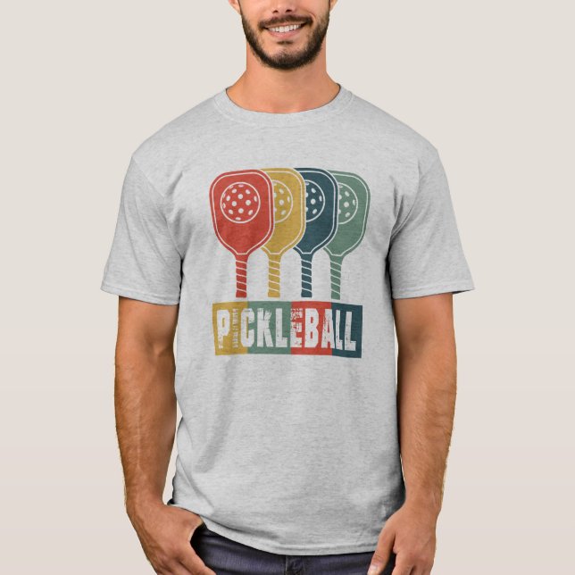 Modernes Pickleball T-Shirt (Vorderseite)